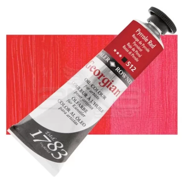 Daler Rowney Georgian Yağlı Boya 38ml No:512 Pyrrole Red ürün görseli 1