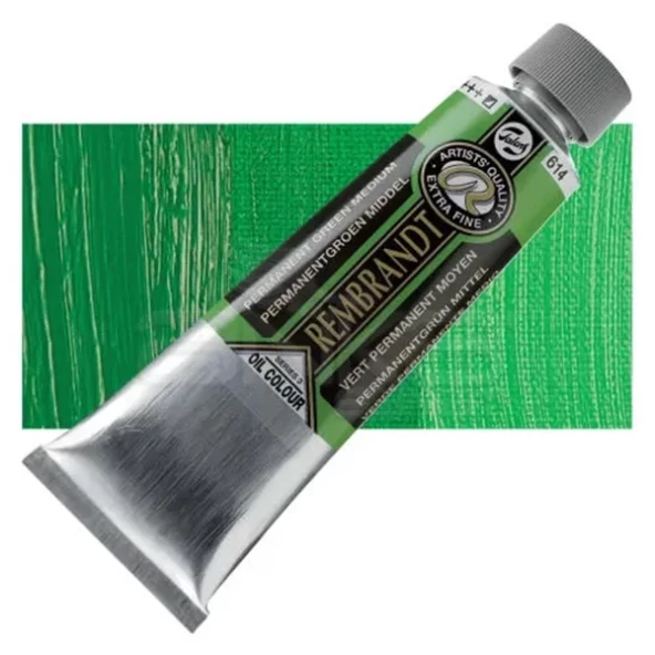 Rembrandt Yağlı Boya 150ml Seri 3 No: 614 Permanent Green Medium ürün görseli 1