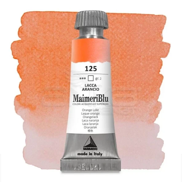 Maimeri Blu Tüp Sulu Boya 12 ml S2 No:125 Orange Lake ürün görseli 1