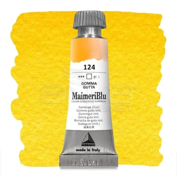 Maimeri Blu Tüp Sulu Boya 12 ml S1 No:124 Gamboge (Hue) ürün görseli 1