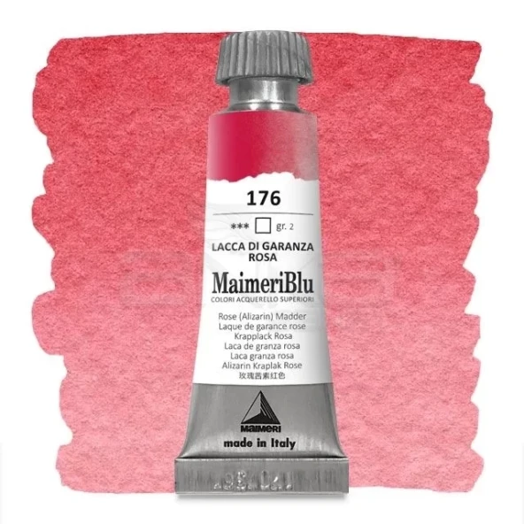 Maimeri Blu Tüp Sulu Boya 12 ml S2 No:176 Rose (Alizarin) Madder ürün görseli 1