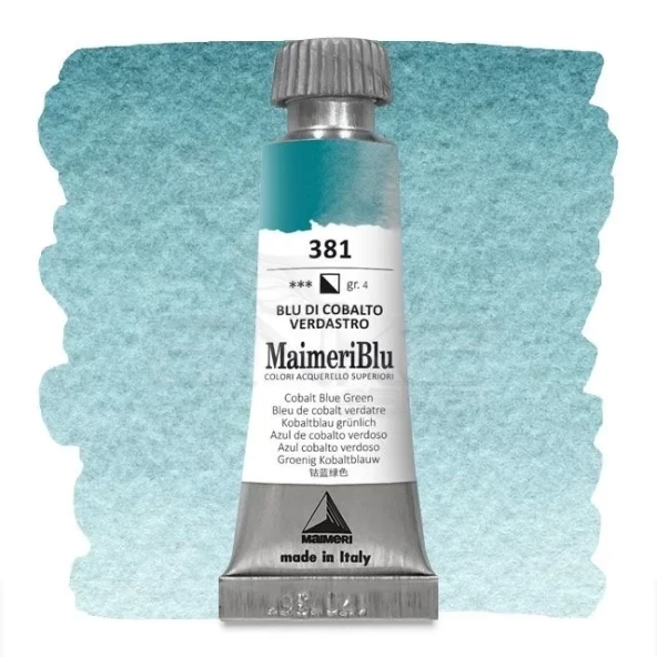 Maimeri Blu Tüp Sulu Boya 12 ml S4 No:318 Cobalt Green Blueish ürün görseli 1
