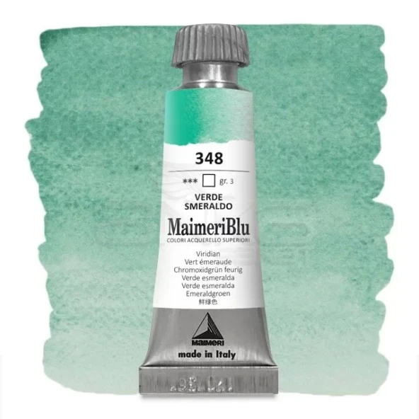 Maimeri Blu Tüp Sulu Boya 12 ml S3 No:348 Viridian ürün görseli 1