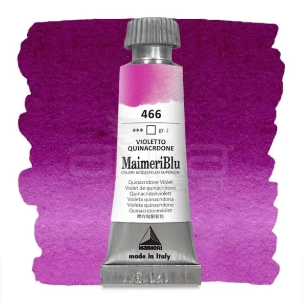 Maimeri Blu Tüp Sulu Boya 12 ml S2 No:466 Quinacridone Violet ürün görseli 1