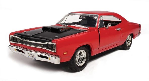 MotorMax 1969 Dodge Coronet Super Bee 1/24 Kırmızı Model Araba ürün görseli 1