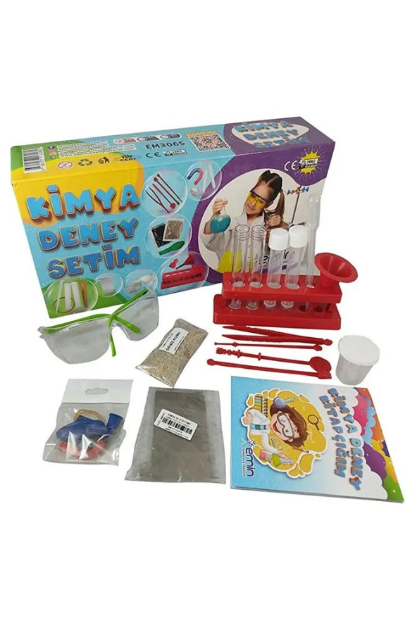 Kimya Deney Setim 1 Paket Eğitici Kimya Seti Okul Fen Bilimleri Deney Seti ürün görseli 1