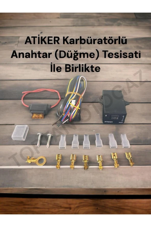 KARBÜRATÖRLÜ DÜĞME ANAHTAR TESİSAT İLE BİRLİKTE ürün görseli 1
