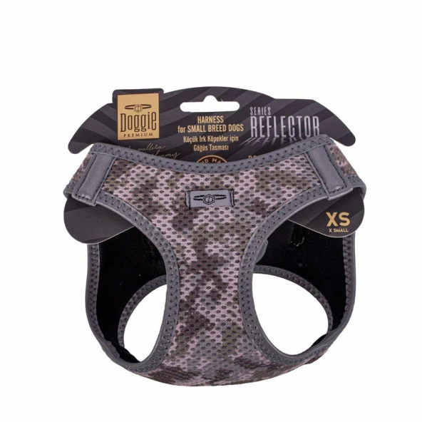 Doggie Havalı Dokuma Reflektör Serisi Köpek Göğüs Tasması Kamuflaj 30-34 Cm XSmall ürün görseli 1