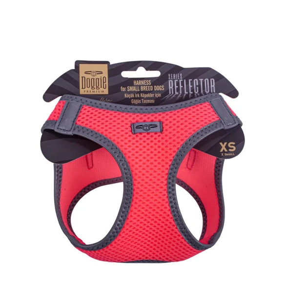 Doggie Havalı Dokuma Reflektör Serisi Köpek Göğüs Tasması Pembe 30-34 Cm XSmall ürün görseli 1