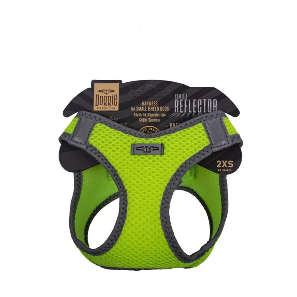 Doggie Havalı Dokuma Reflektör Serisi Köpek Göğüs Tasması Sarı 26-30 Cm 2Xsmall ürün görseli 1