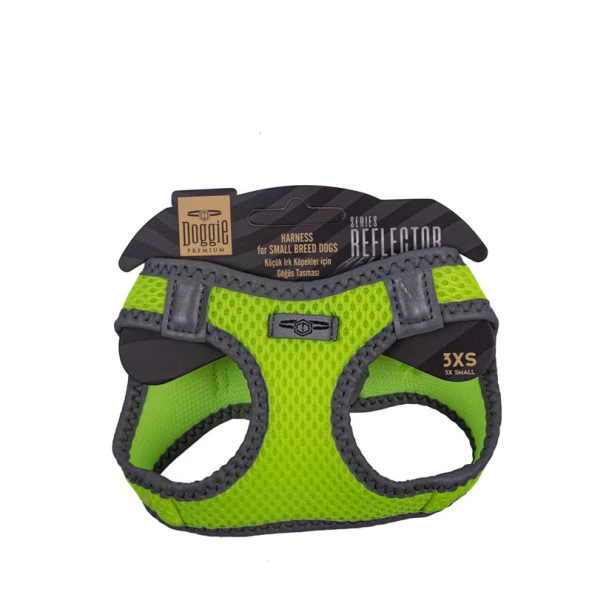 Doggie Havalı Dokuma Reflektör Serisi Köpek Göğüs Tasması Sarı 22-26 Cm 3Xsmall ürün görseli 1