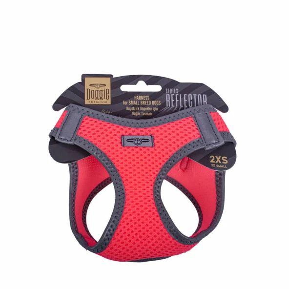 Doggie Havalı Dokuma Reflektör Serisi Köpek Göğüs Tasması Pembe 26-30 Cm 2Xsmall ürün görseli 1