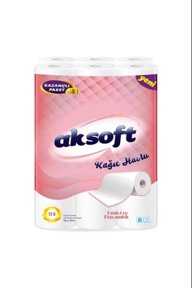 Aksoft Super Beyaz Havlu 12 Lı ürün görseli 1