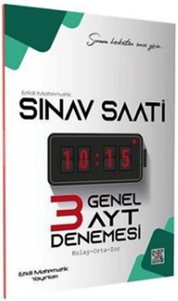 AYT Sınav Saati Genel Denemesi Etkili Matematik Yayınları ürün görseli 1