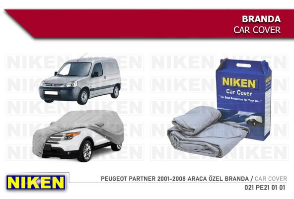 Peugeot Partner (araca özel üretim) Oto Branda Araç Örtüsü 2003-2008 arası modeller Niken ürün görseli 1