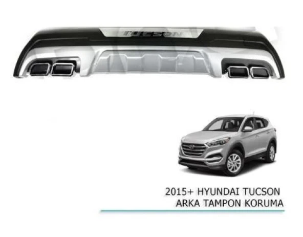 Hyundai tucson arka tampon koruması difüzör 2015-2018 ürün görseli 1