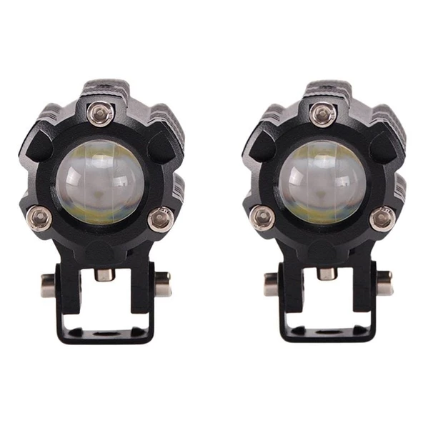 Offroad sis lambası beyaz-sarı (6.5 cm x 4.5cm 6.5cm ) 10w 12-80v set / LASS347 ürün görseli 1
