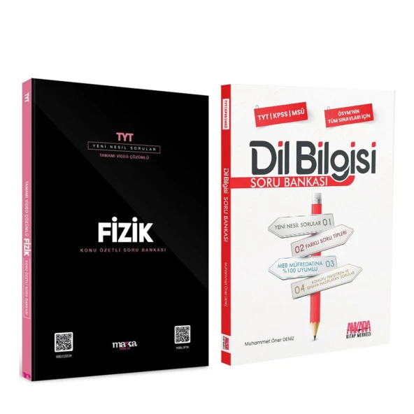 Marka TYT Fizik ve AKM Dil Bilgisi Soru Bankası Seti 2 Kitap ürün görseli 1