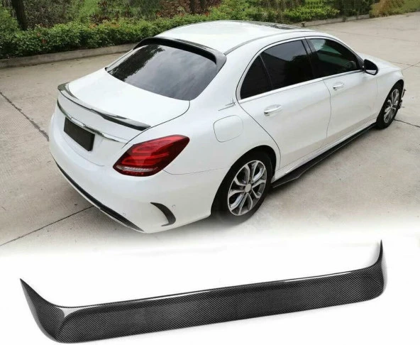 Mercedes w205 boyalı (Pianoblack) cam üstü spoiler 2015-2021 arası ürün görseli 1