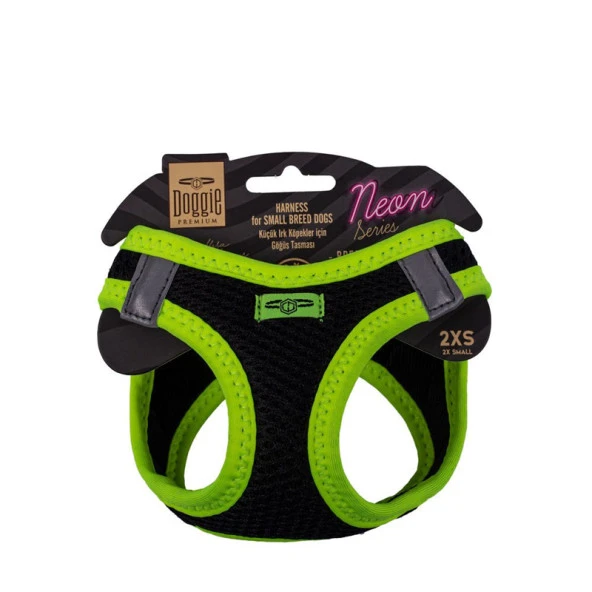 Doggie Havalı Dokuma Neon Serisi Köpek Göğüs Tasması Sarı 26-30 Cm 2XSmall ürün görseli 1