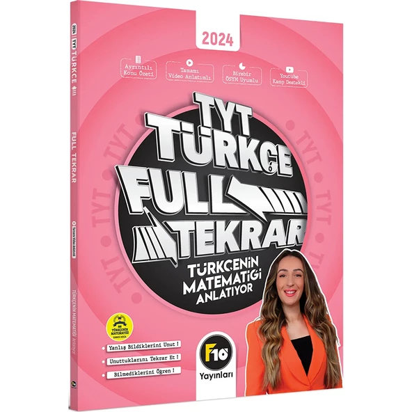 F10 Yayınları TYT Türkçenin Matematiği Full Tekrar Video Ders Kitabı ürün görseli 1