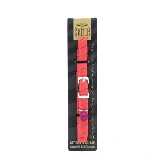Cattie Lastikli Kedi Boyun Tasması Pembe 1x20-30 Cm ürün görseli 1