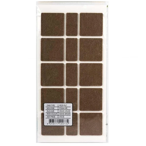 Nobel Zemin Koruyucu Yapışkan Keçe ( 40x40+20x40 ) mm ürün görseli 1
