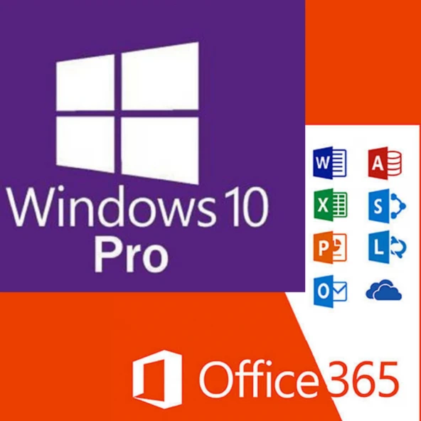 Microsoft Windows 10 Pro Lisans Anahtarı ve Office 365 Mail Hesabı ürün görseli 1