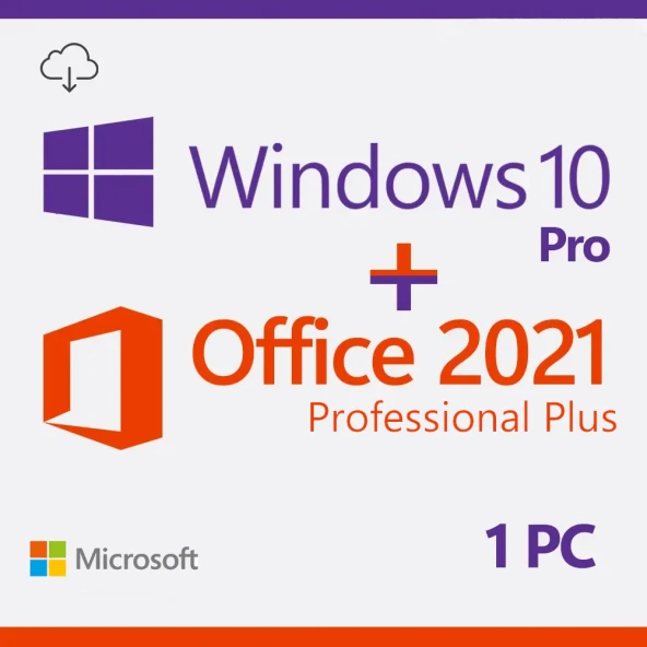 Office 2021 PRO PLUS ve WİNDOWS 10 PRO LİSANS ANAHTARI - Orijinal Resmi Key ürün görseli 1