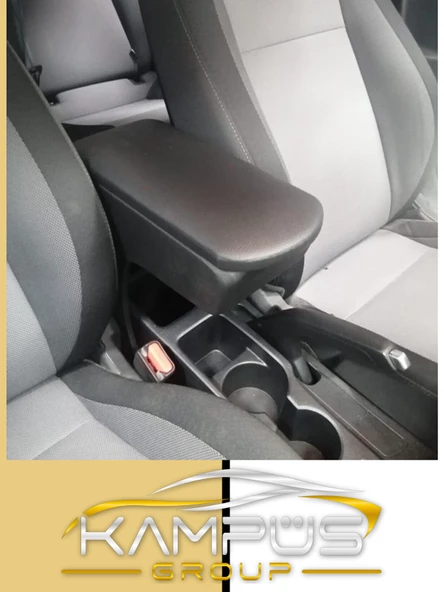 CARFACE Hyundai I20 2007-2014 Uyumlu Deri Kol Dayama Kolçak Siyah Özel Üretim Mdf ürün görseli 1