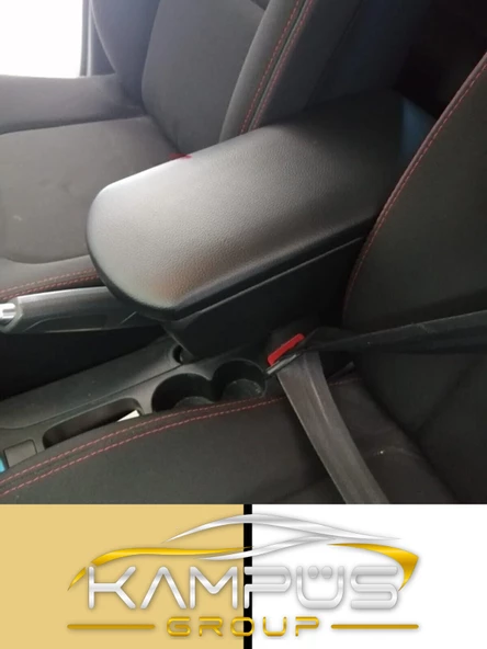 CARFACE Renault Clio 4 Deri Kol Dayama Kolçak Siyah Mdf ürün görseli 1