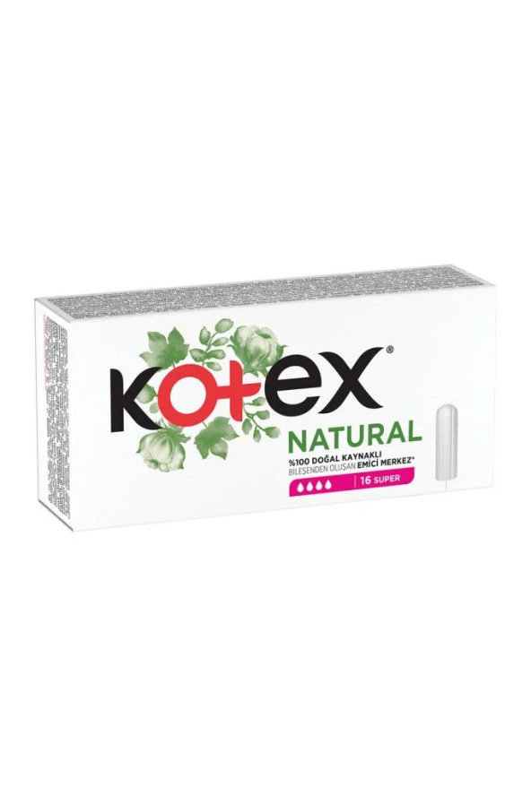 Kotex Tampon Natural Süper 16'lı ürün görseli 1