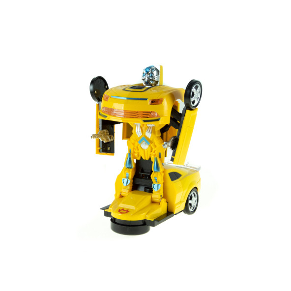 Oyuncak Süper Araba Transformers Robota Dönüşen Işıklı Sesli Sarı ürün görseli 1