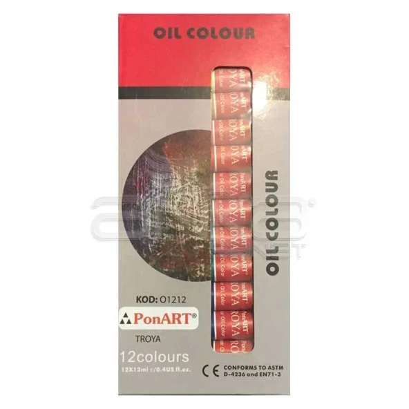 Ponart Yağlı Boya Seti 12x12ml O1212 ürün görseli 1