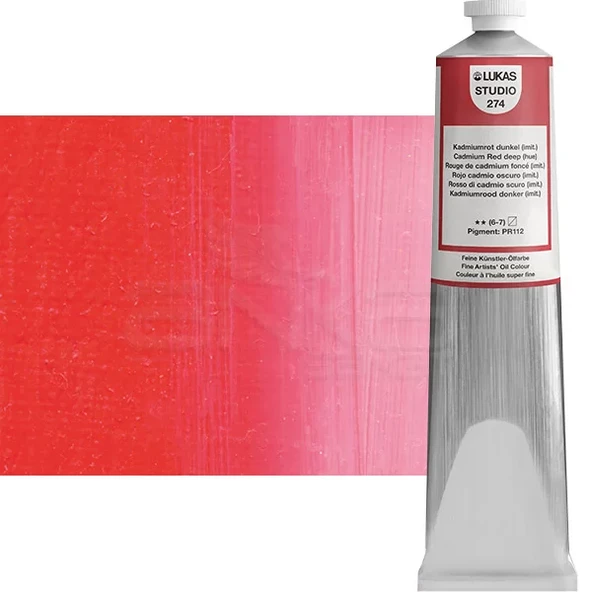 Lukas Studio Yağlı Boya 200ml 274 Cadmium Red Deep ürün görseli 1
