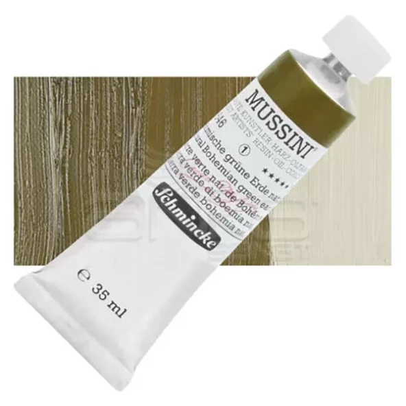 Mussini 35ml Yağlı Boya Seri:1 No:646 Naturel Bohemian Green Earth ürün görseli 1