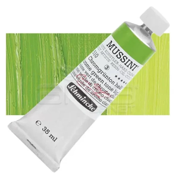 Mussini 35ml Yağlı Boya Seri:3 No:510 Chrome Green Tone Light ürün görseli 1