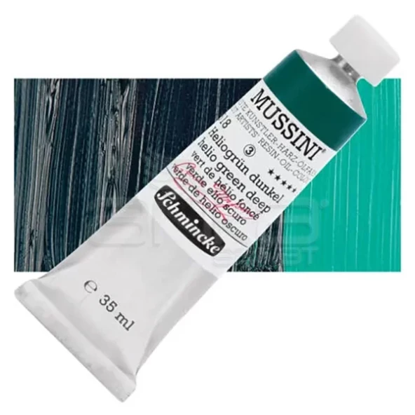 Mussini 35ml Yağlı Boya Seri:3 No:518 Helio Green Deep ürün görseli 1