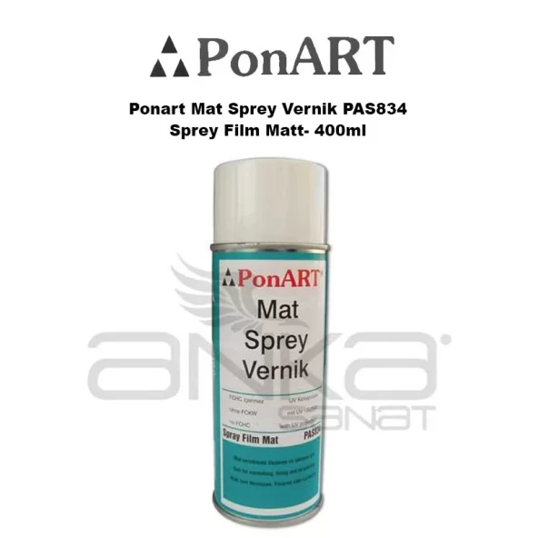 Ponart Mat Sprey Vernik PAS834 -Sprey Film Matt- 400ml ürün görseli 1
