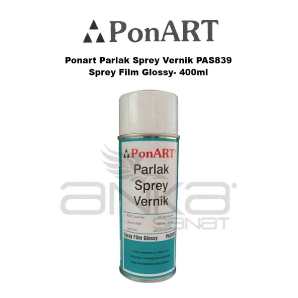 Ponart Parlak Sprey Vernik PAS839 -Sprey Film Glossy- 400ml ürün görseli 1