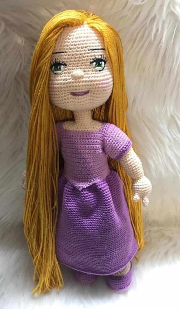 Rapunzel Bebek Amigurumi Organik Oyuncak ürün görseli 1