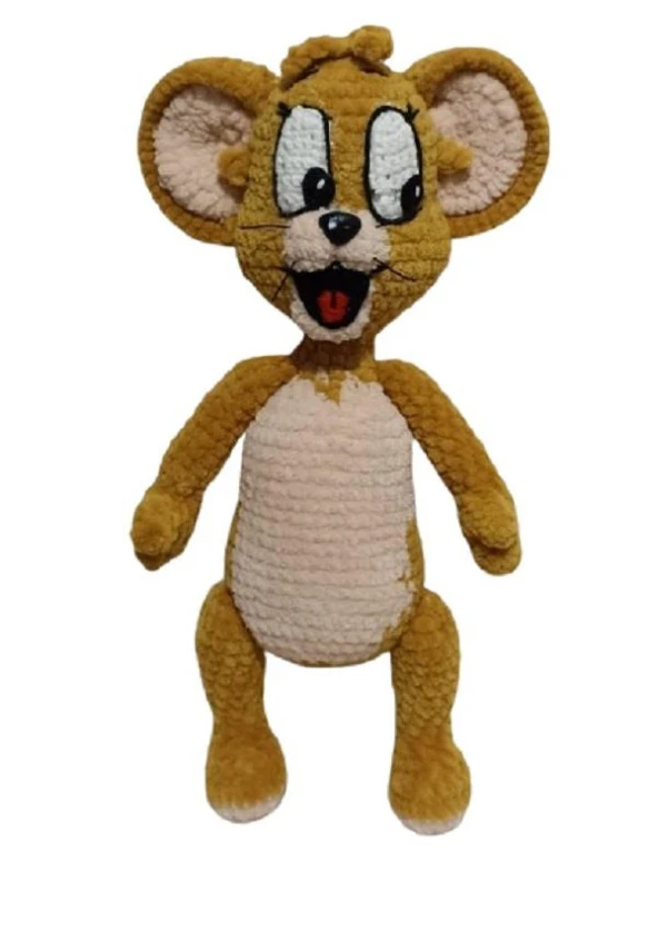 Neşeli Fare Jerry Amigurumi Organik Oyuncak ürün görseli 1