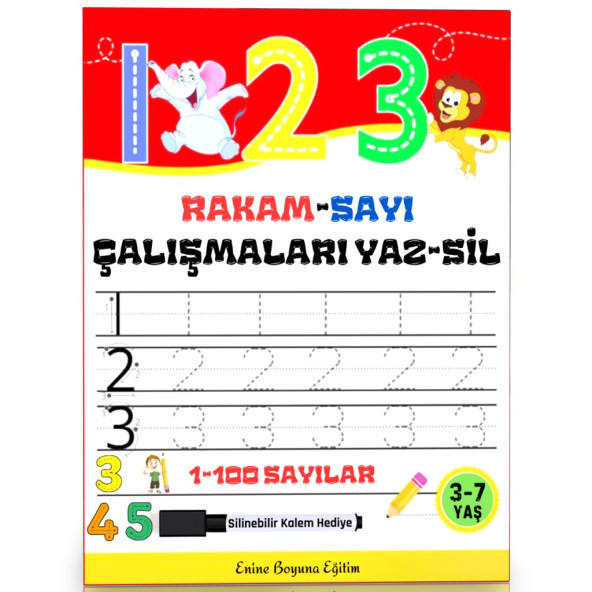 Rakam-Sayı Çalışmaları YAZ-SİL Kitabı ürün görseli 1