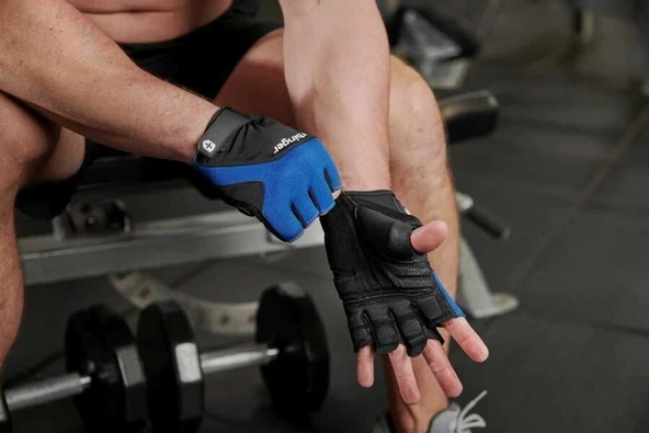 Harbinger Training Grip 2.0 Unisex Mavi Ağırlık Eldiveni - Resim 3
