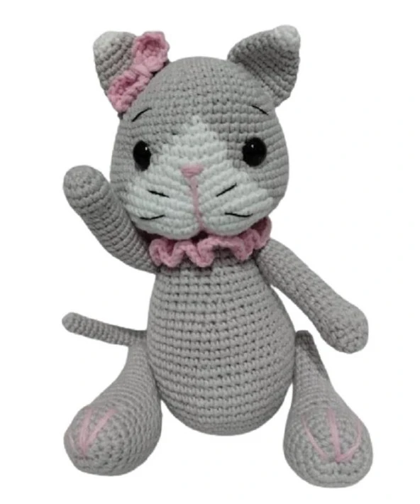 Sevimli Pisicik Amigurumi Organik Oyuncak ürün görseli 1