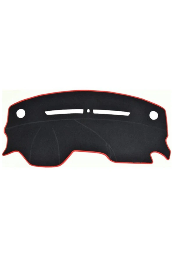 Citroen C4 2005-2020 Modelleri Için Uygun Torpido Koruma Halısı Siyah Kenar Renk Kırmızı ürün görseli 1