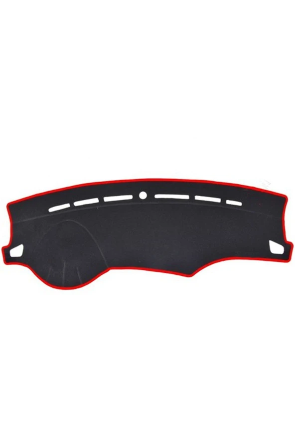 Kia Rio 2005-2011 Modelleri Için Uygun Torpido Koruma Halısı Siyah Kenar Renk Kırmızı ürün görseli 1