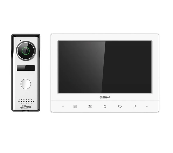 Dahua DHI-KTA02 7"inç Ekran 1.3mp Kamera Analog Villa Kiti İnterkom İç ve Dış  Ünite ürün görseli 1