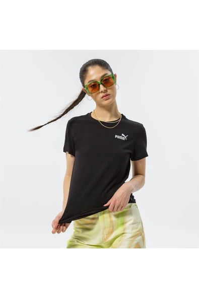 Puma Ess+ Embroidery - Kadın Siyah Spor T-shirt - 848331 01 ürün görseli 1