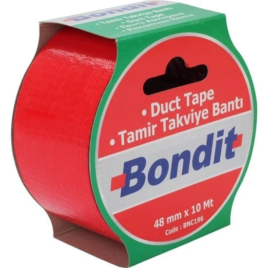 BNC196 TAMİR TAKVİYE BANTI KIRMIZI 48 mm 10 mt BONDİT ürün görseli 1